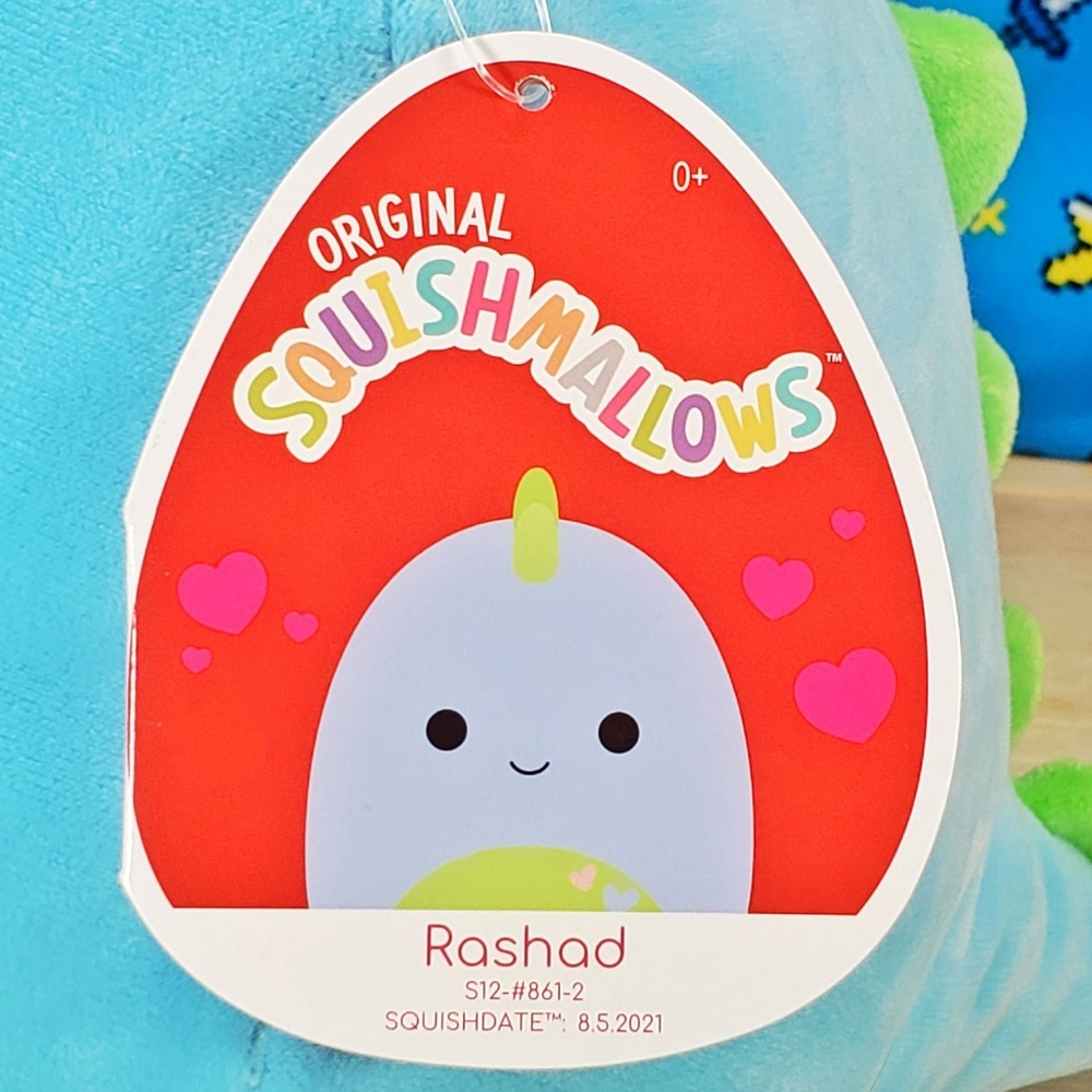 Squishmallow Rashad the Dinosaur 8" UltraSoft Stuffed Valentine's Day Plush NWT - Picture 10 of 12
